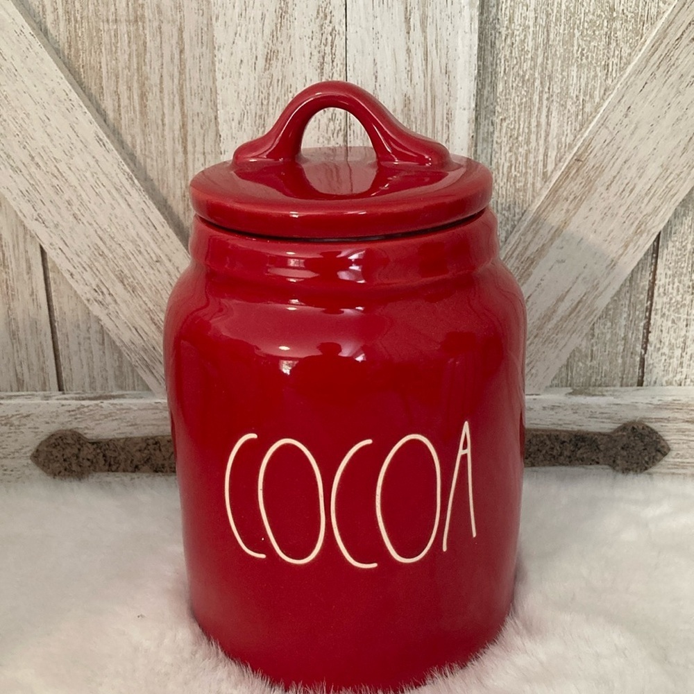 Rae Dunn BABY Cocoa Canister in Red